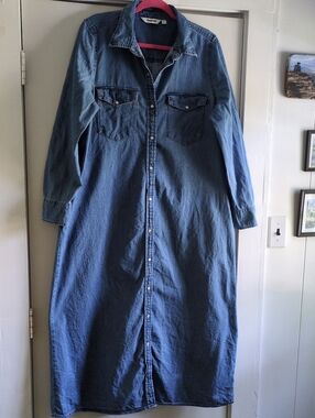 Kappahl Classic Blue Denim Shirt Dress